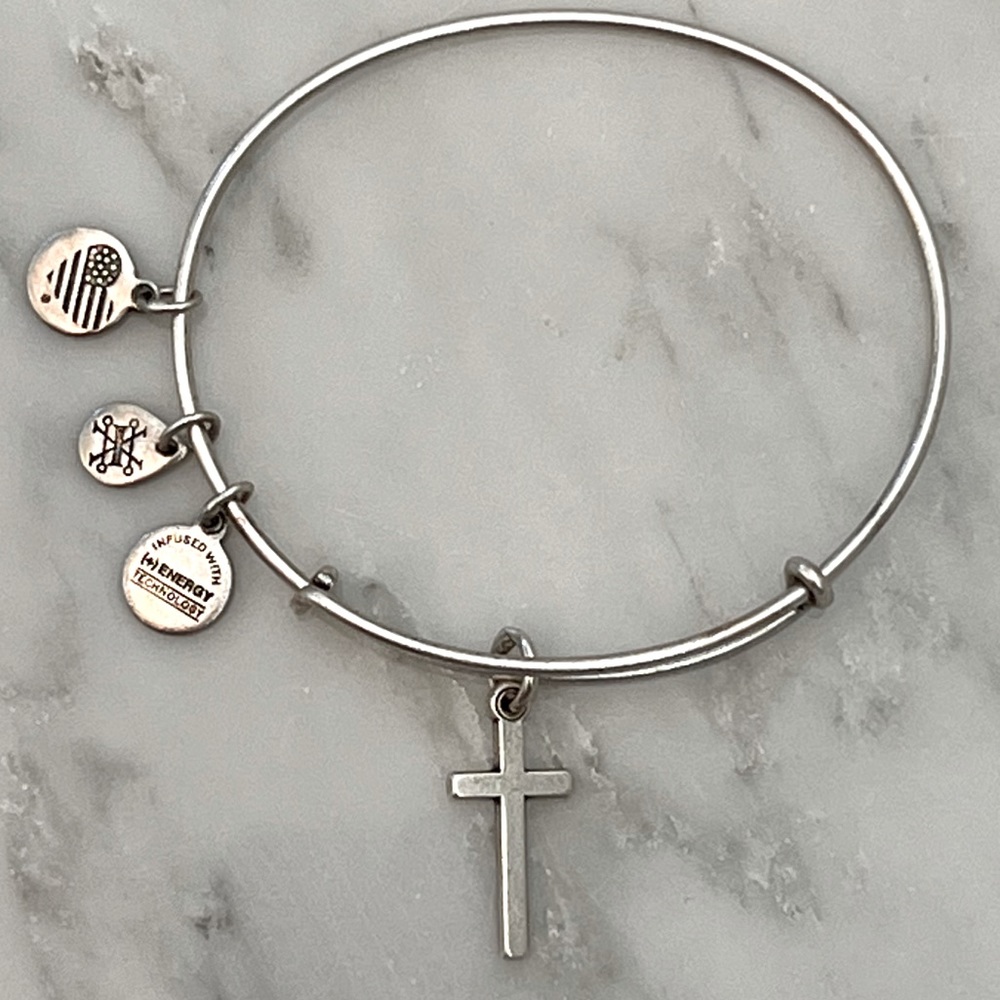 Alex and Ani Cross Charm Bangle Bracelet